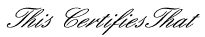 Caregiver's Certificate