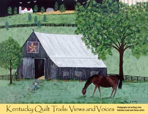 Kentucky Quilt Trails: Views and Voices, book cover, Pleasureville Barn by Emmy Houweling